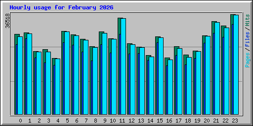 Hourly usage for February 2026