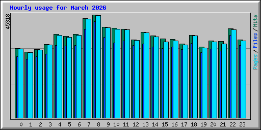 Hourly usage for March 2026